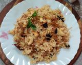 A picture of step 9 of NEI CHORU (ghee rice...a one pot kerala rice dish).
