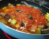 A picture of step 5 of Basic Pasta: Tomato and Eggplant.