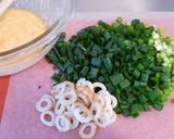 A picture of step 1 of Simple! Green Onion Pancakes (Negiyaki) with Cheese.