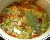 A picture of step 4 of Very Filling Minestrone.