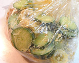 A picture of step 3 of Chikuwa and Cucumber Tossed in Miso and Mayonnaise.