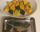 A picture of step 1 of Kabocha Squash Dumplings (Halloween Version).