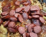 A picture of step 6 of Cucuzza and Sausage.