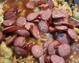 A picture of step 6 of Cucuzza and Sausage.