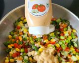 A picture of step 2 of Thousand Island Grilled Salad Sandwich.