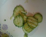 A picture of step 2 of Bread and butter pickles.
