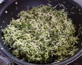 A picture of step 3 of Hariyali pulav.