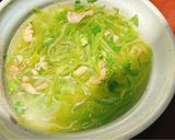 Hình bước làm 2 của món Canh bầu nấu nấm