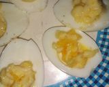 A picture of step 2 of Devil Egg one bite.