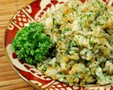 A picture of step 4 of Parsley Garlic Rice.