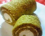 A picture of step 11 of Easy Matcha Swiss Roll Cake.