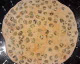 A picture of step 3 of Green moong dal puri.