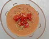 A picture of step 3 of Valentine's Day Papaya Coconut Vegan Dessert.