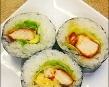 A picture of step 6 of Chicken Tender Teriyaki Sushi Rolls.