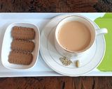 A picture of step 6 of Tea, with sonf and elaichi flavor.