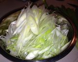 A picture of step 1 of Simple & Tasty Japanese Spring Onions and Pork Shabu-shabu.