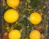 A picture of step 7 of Baked, Spinach, mushrooms tomatoes and eggs.