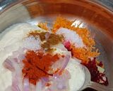A picture of step 2 of Beetroot Mixed Vegetable Raita.