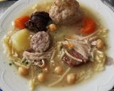Foto del paso 7 de la receta: Escudella barrejada de Arroz y Fideos amb carn d,olla