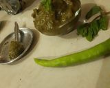 A picture of step 3 of Pudina chutney.