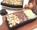 Foto langkah ke 5 dari resep Fudgy and Chewy Brownies (American Style).