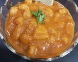 A picture of step 6 of Chana masala.