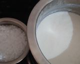 A picture of step 1 of Mango-Sago kheer.