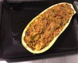 Une image de l'étape 7 de Courgette xxl farcie aux légumes,pancetta et beaufort.