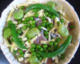 A picture of step 7 of Spring Color Beans and Cured Ham Quiche.