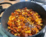 Une image de l'étape 10 de Riz aux chorizos, aubergine et poivron.