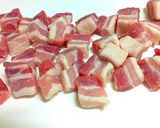 A picture of step 2 of Easy Sweet and Sour Bite-Size Pork Belly.