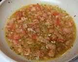 A picture of step 3 of Pasta Alla Norma.