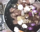 A picture of step 1 of Beef yakhni palao.