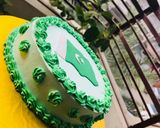 A picture of step 6 of Independance day Cake.