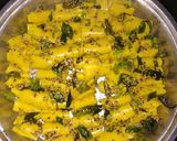 A picture of step 6 of Khandvi.