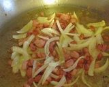A picture of step 2 of Spaghetti al'Amatriciana.