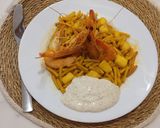 Foto del paso 5 de la receta: Fideuá de Pota y Langostinos con Alioli de Eneldo
