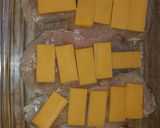 A picture of step 3 of BBQ Chicken Smothered in Cheese.