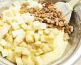 A picture of step 3 of Easy Pancake Mix Camembert and Banana Muffins.