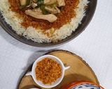 A picture of step 3 of Ginger Chicken with Crispy Noodles & Garlic Rice.