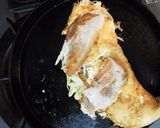 A picture of step 2 of For Lunch! Bean Sprout Omelet Topped with Pork Belly.