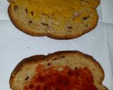 A picture of step 2 of Square fried egg sandwich.