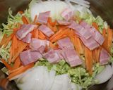 A picture of step 1 of Lots of Spring Cabbage! Oil-less Tomato Sauce.