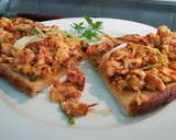 Foto del paso 10 de la receta: Media tostada con huevos revueltos, ajetes y sobrasada