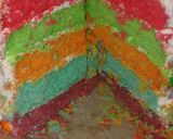 Foto langkah ke 3 dari resep Rainbow cake simpel.
