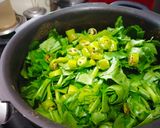 A picture of step 1 of Palak Chana dal.