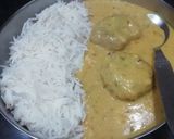 A picture of step 10 of Punjabi kadhi chawal dhaba style.