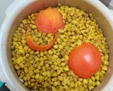 A picture of step 1 of Green dal.