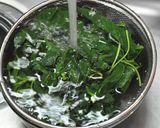 A picture of step 2 of Chilled Tofu with Mulukhiyah.