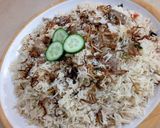 A picture of step 7 of Beef yakhni pulao.